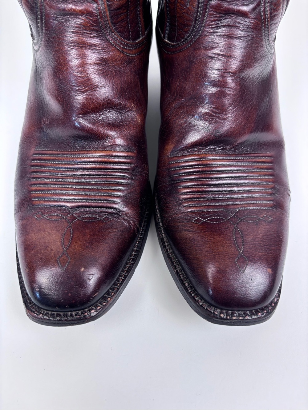 Vintage Lucchese Seville Boots San Antonio 2083ZZ Goatskin Leather Cowboy Sz 8E - Picture 6 of 15